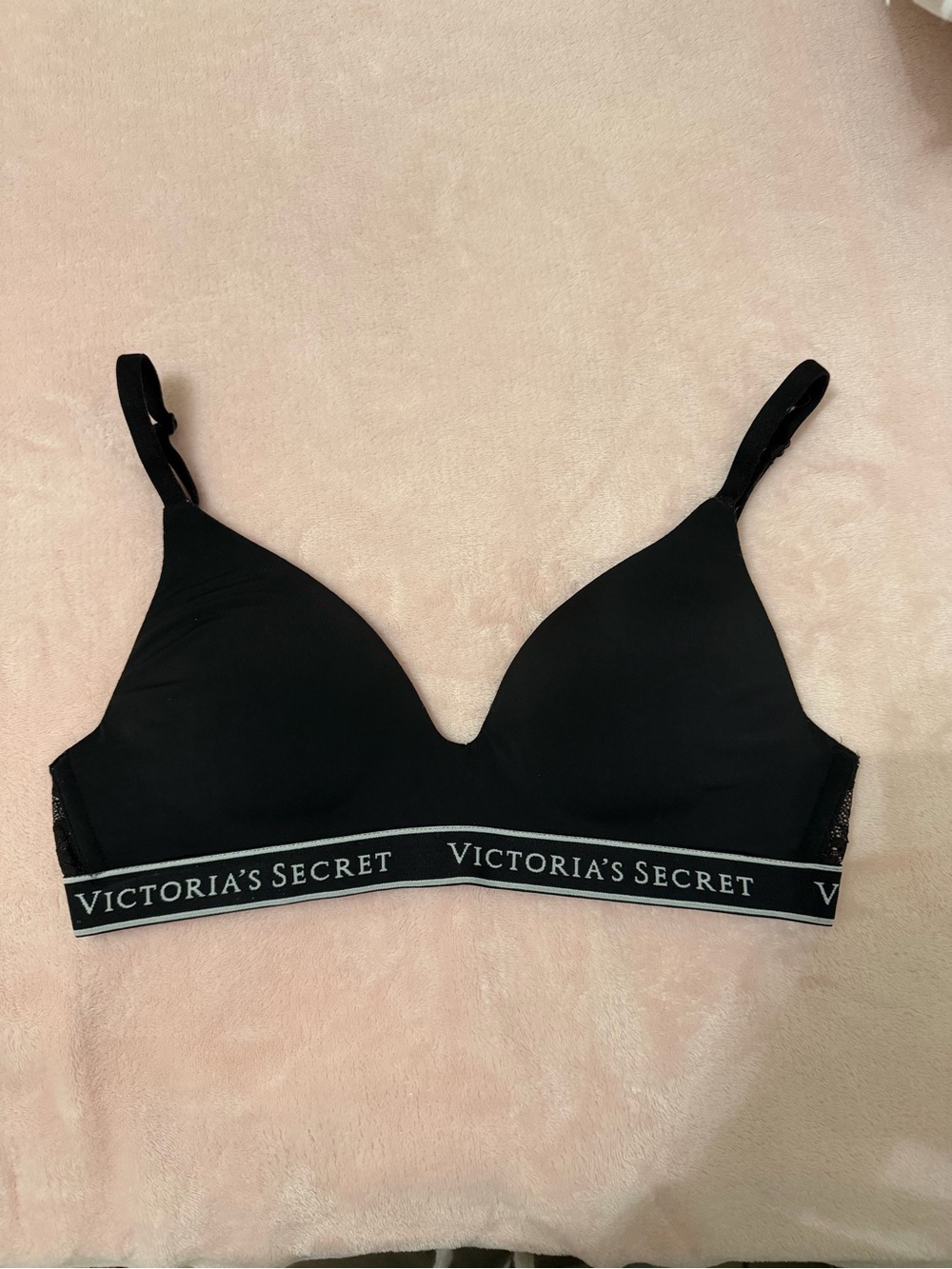 Victoria's Secret Black Bra With Lace Back